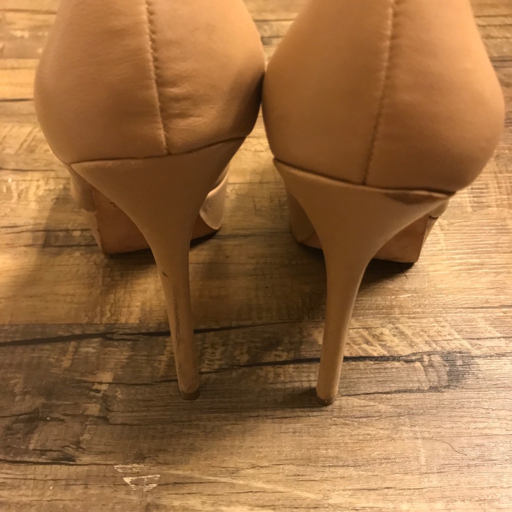 “ Sam Edelman”  8 1/2 Nude leather platform Heel - Picture 5 of 7